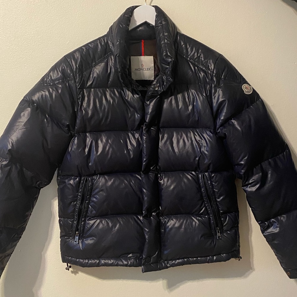 Moncler Navy Blue Short Men’s Puffer Coat